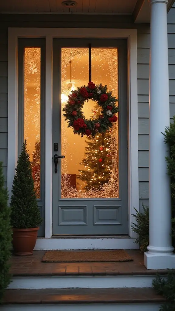 42 Small Front Porch Christmas Decor Ideas That Shine - 23. Creative Window Displays