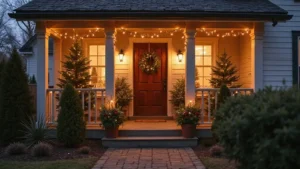 42 Small Front Porch Christmas Decor Ideas That Shine