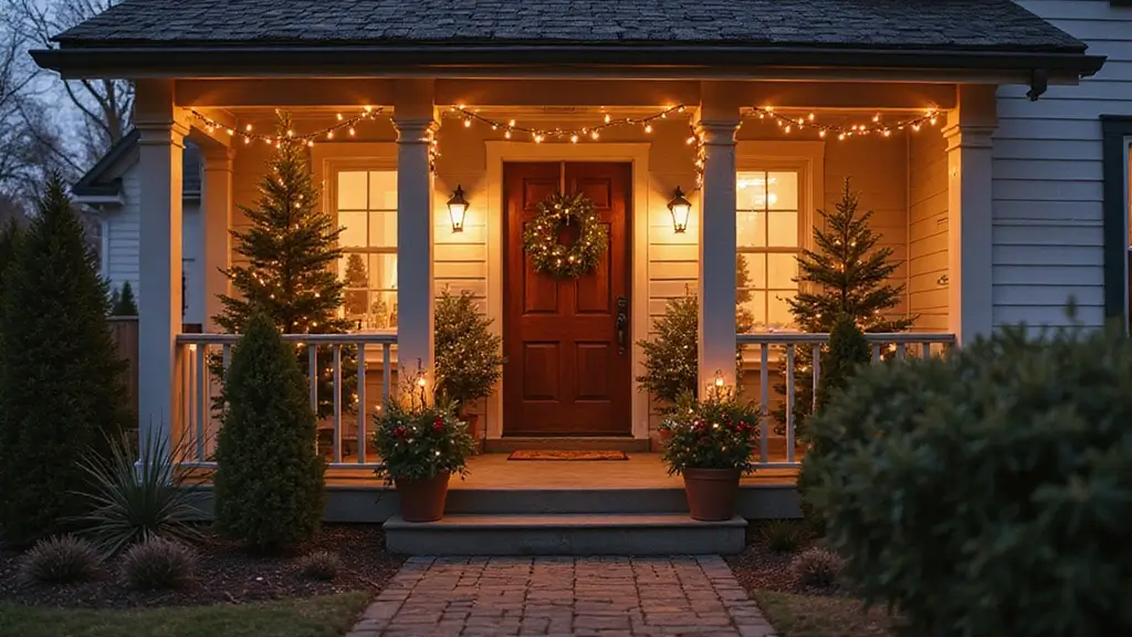 42 Small Front Porch Christmas Decor Ideas That Shine