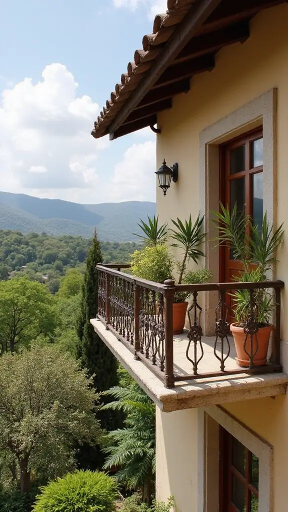 42 Spanish Style Home Exterior Ideas That Radiate Elegance - 11. Charming Balconies