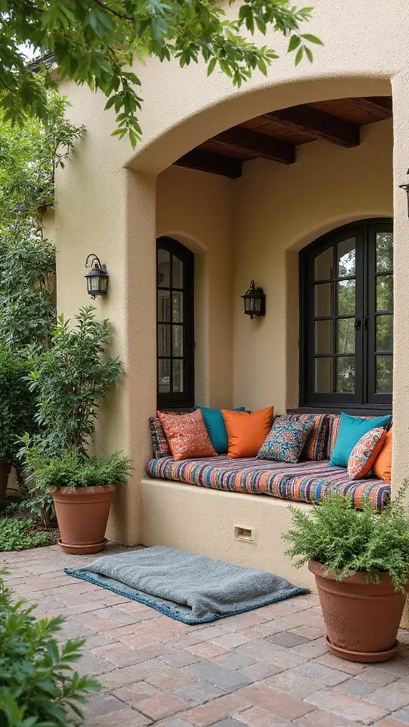 42 Spanish Style Home Exterior Ideas That Radiate Elegance - 32. Cozy Nooks