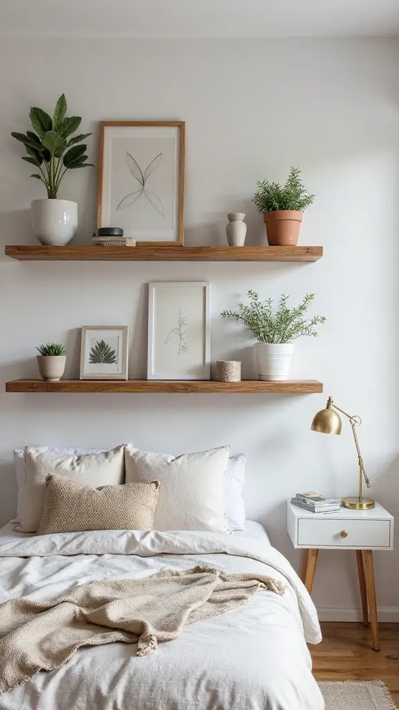43 Home Decor Ideas Bedroom Retreats You’ll Never Want to Leave - 28. Floating Shelves