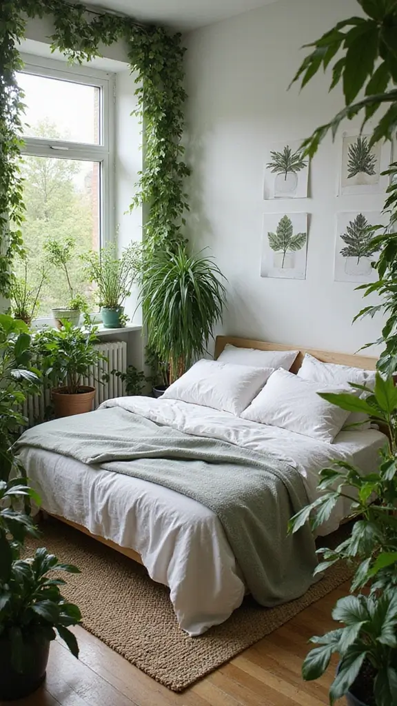 43 Home Decor Ideas Bedroom Retreats You’ll Never Want to Leave - 40. Greenery and Botanicals