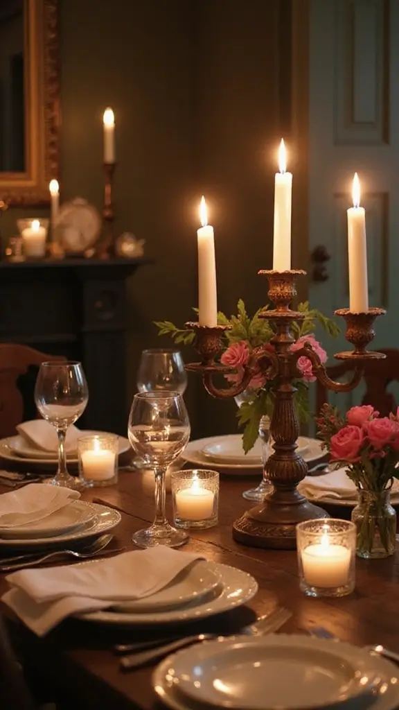 43 Home Interior Decoration Ideas That Add Instant Charm - 19. Old-Fashioned Candlesticks