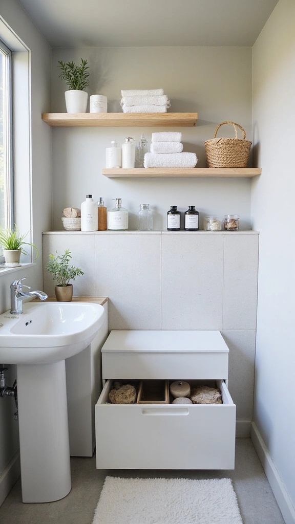 43 IKEA Home Decor Ideas That Transform Small Spaces - 18. Innovative Bathroom Storage