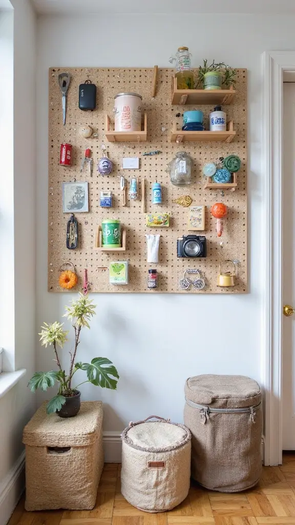 43 IKEA Home Decor Ideas That Transform Small Spaces - 30. Organize with Pegboards