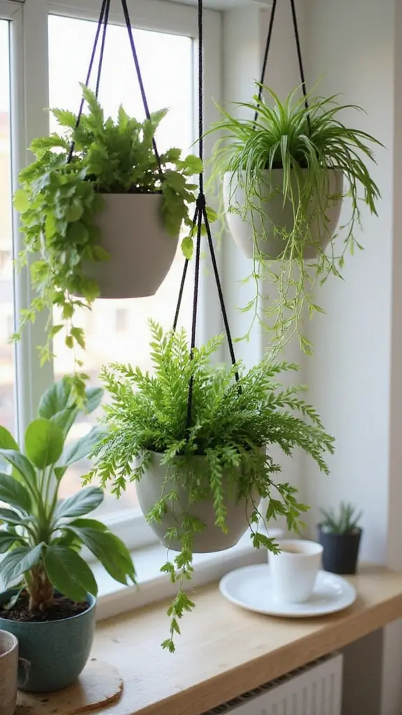 43 IKEA Home Decor Ideas That Transform Small Spaces - 40. Innovate with Hanging Planters