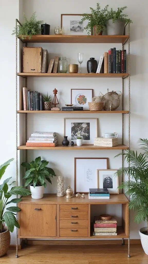 43 Loft Apartment Floor Plan Ideas That Feel Spacious - 11. Open Shelving Displays
