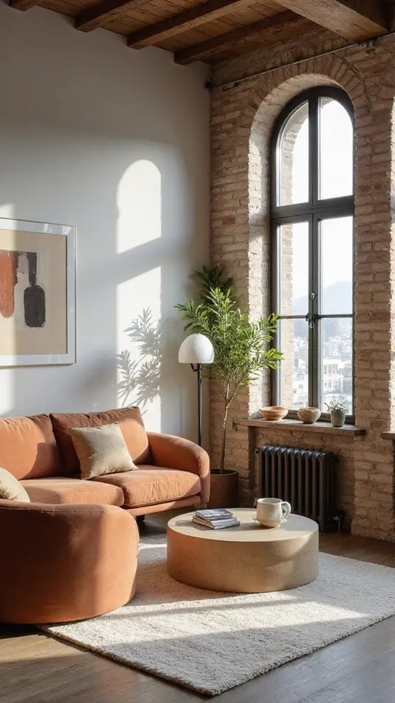 43 Loft Apartment Floor Plan Ideas That Feel Spacious - 16. Soft Curves in Design