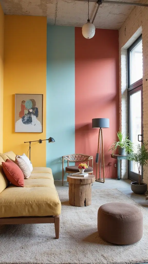 43 Loft Apartment Floor Plan Ideas That Feel Spacious - 8. Use of Color Blocking