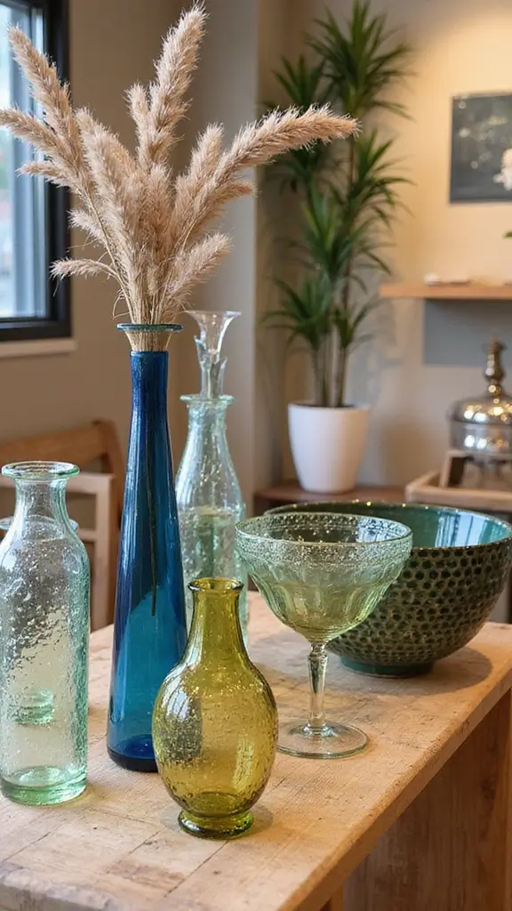 43 New Home Decorating Ideas You’ll Want to Try Right Away - 29. Recycled Glass Decor