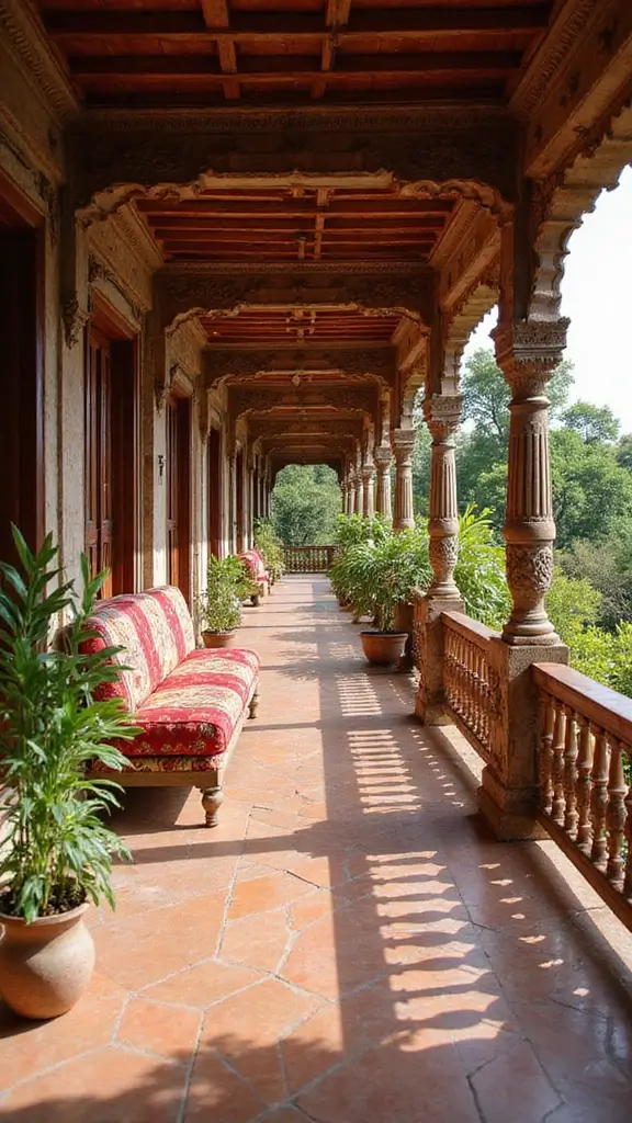 43 Porch Design in India Styles That Inspire Welcoming Homes - 1. The Traditional Indian Verandah