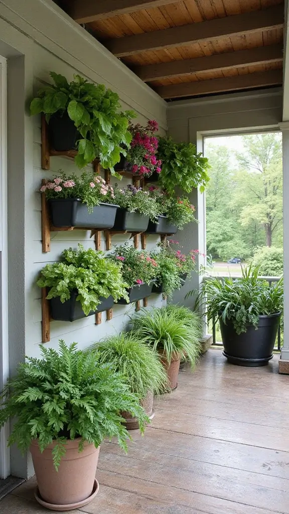 43 Porch Design in India Styles That Inspire Welcoming Homes - 12. Sustainable Living with Vertical Gardens