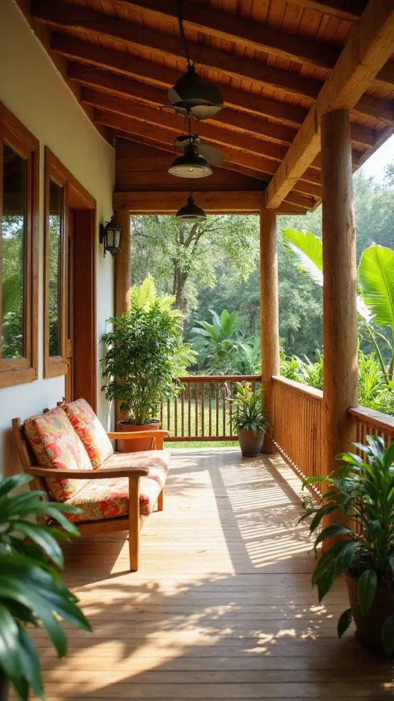 43 Porch Design in India Styles That Inspire Welcoming Homes - 14. Tropical Retreats