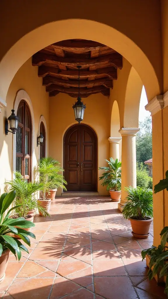 43 Porch Design in India Styles That Inspire Welcoming Homes - 19. Spanish Colonial Influence