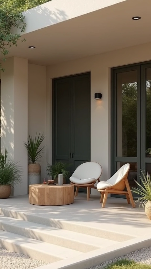 43 Porch Design in India Styles That Inspire Welcoming Homes - 2. Minimalist Modern Porch