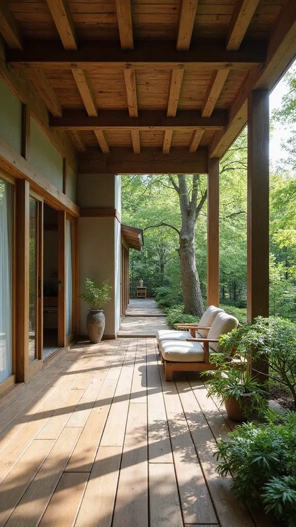 43 Porch Design in India Styles That Inspire Welcoming Homes - 27. Japanese Zen Garden Porch