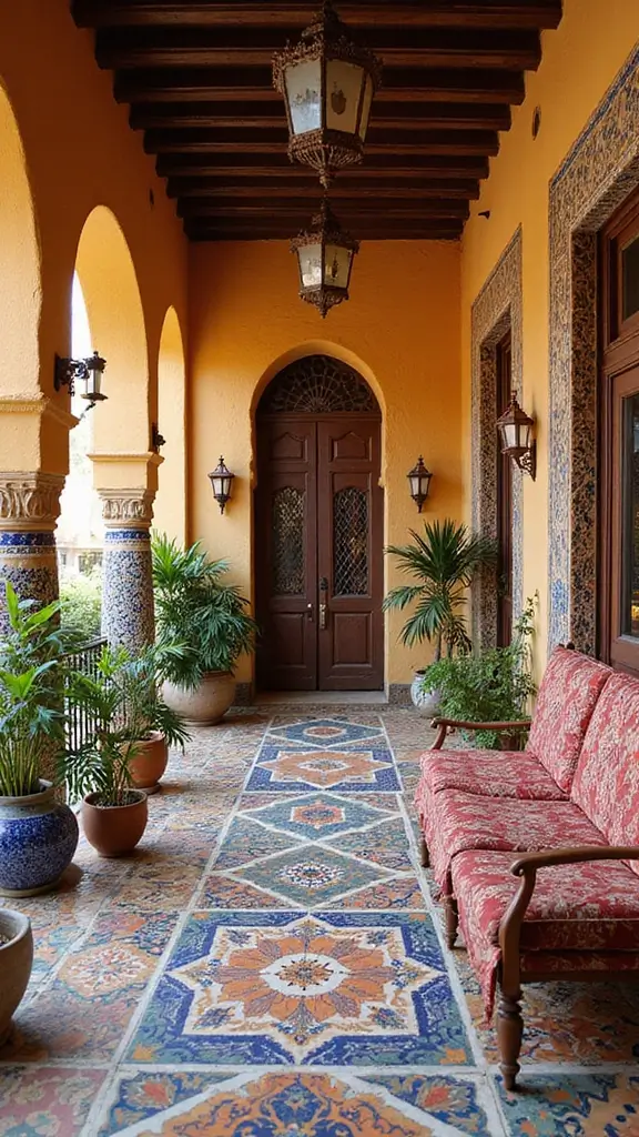 43 Porch Design in India Styles That Inspire Welcoming Homes - 29. Moroccan-Inspired Aesthetic