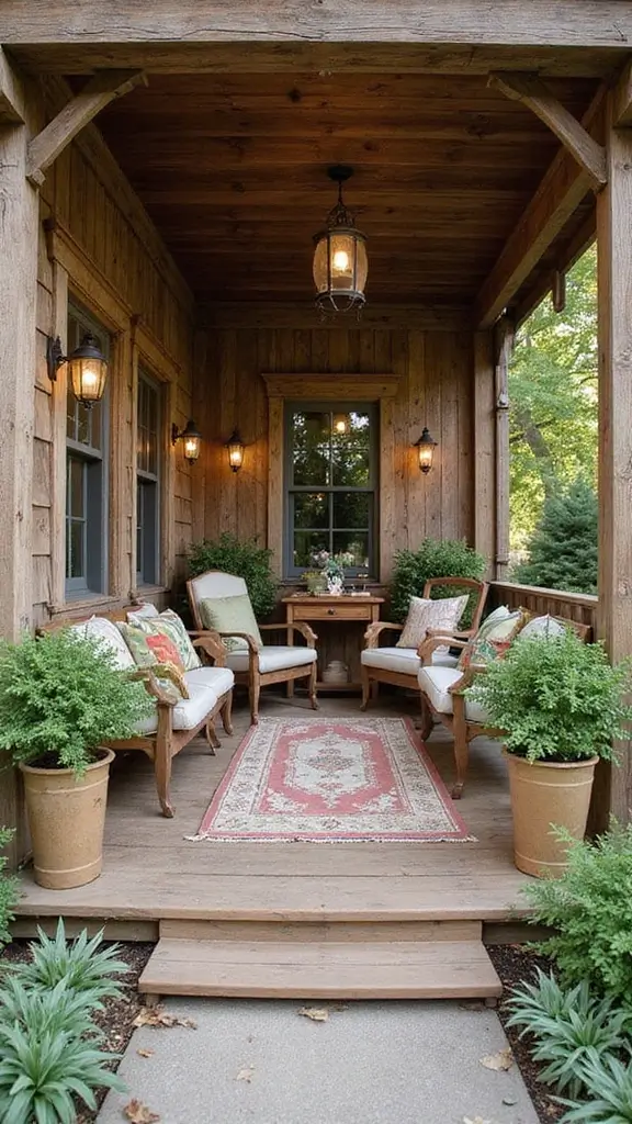 43 Porch Design in India Styles That Inspire Welcoming Homes - 4. Vintage Charm with Reclaimed Wood