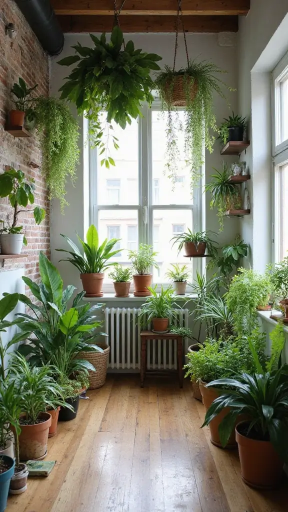 43 Small Loft Apartment Ideas That Feel Airy - 10. Use Plants to Freshen Up the Space