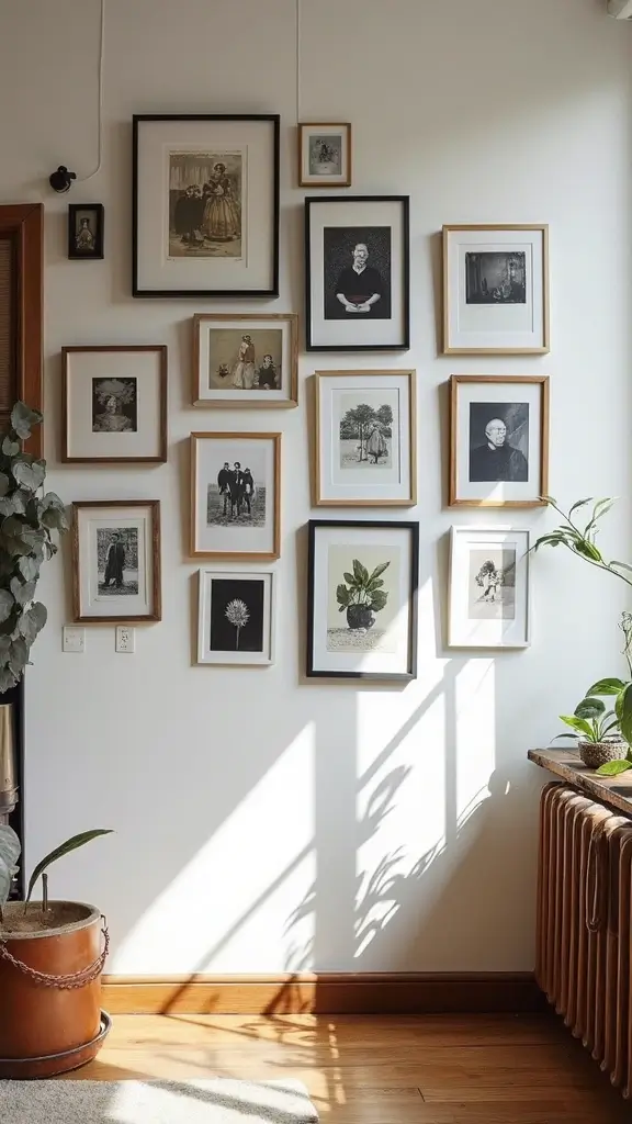 43 Small Loft Apartment Ideas That Feel Airy - 15. Create a Gallery Wall