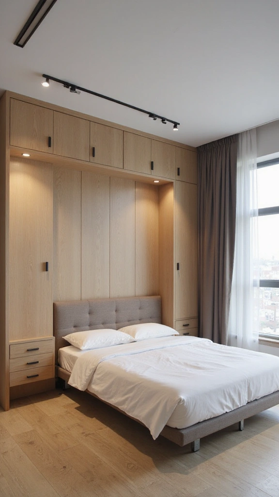 43 Small Loft Apartment Ideas That Feel Airy - 19. Incorporate a Murphy Bed