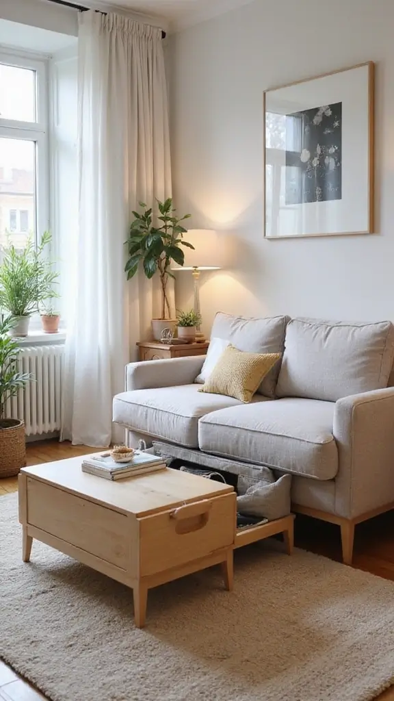 43 Small Loft Apartment Ideas That Feel Airy - 2. Choose Multi-Functional Furniture