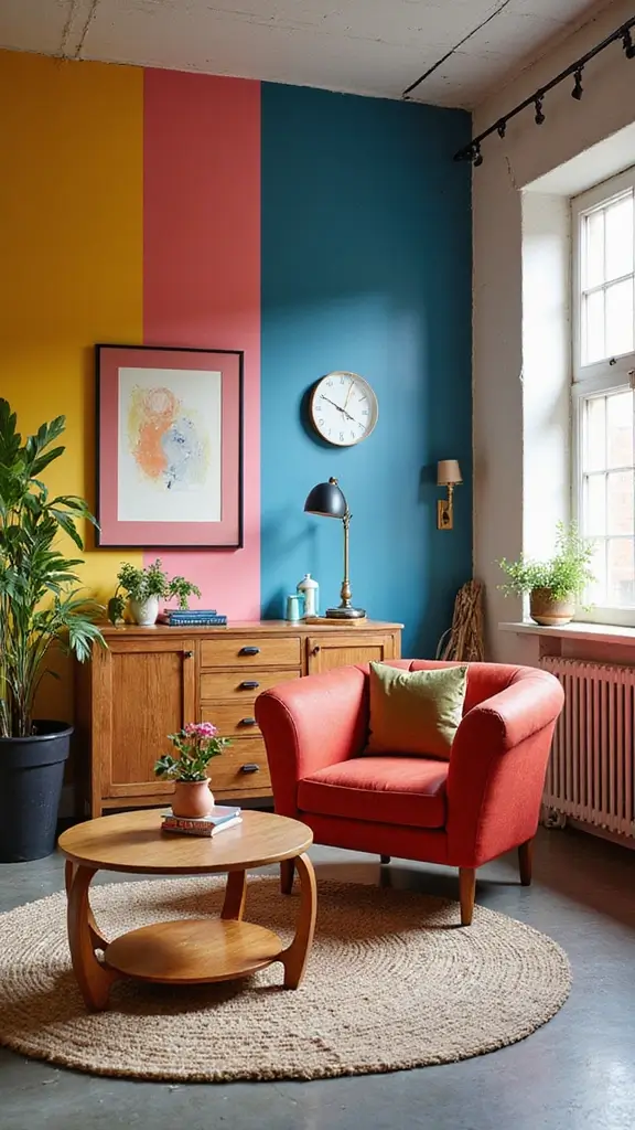 43 Small Loft Apartment Ideas That Feel Airy - 30. Use Color Blocking