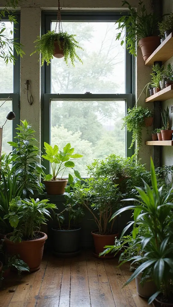 43 Small Loft Apartment Ideas That Feel Airy - 32. Create an Indoor Garden