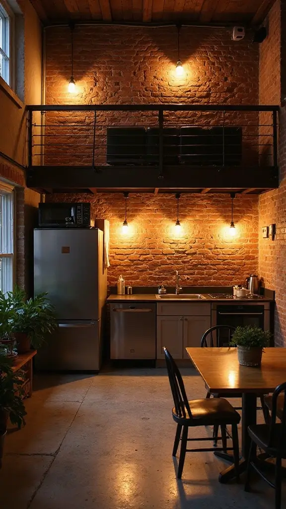 43 Small Loft Apartment Ideas That Feel Airy - 9. Layer Lighting