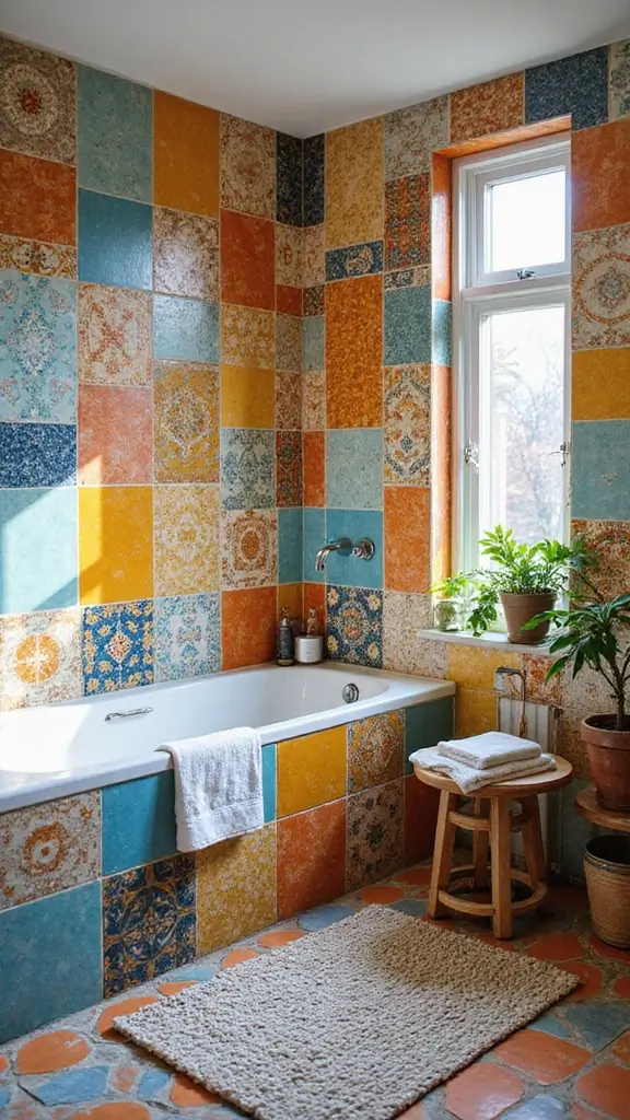 44 Bathroom Interior Design Modern Trends You’ll Love - 16. Artistic Tiles