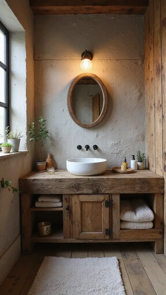 44 Bathroom Interior Design Modern Trends You’ll Love - 27. Reclaimed Materials