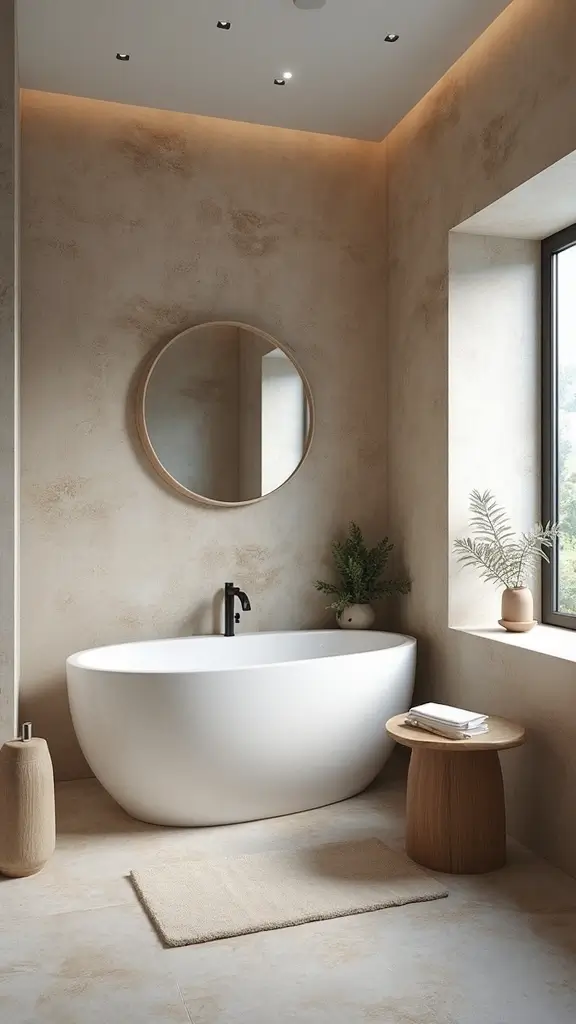 44 Bathroom Interior Design Modern Trends You’ll Love - 39. Textured Wallpaper