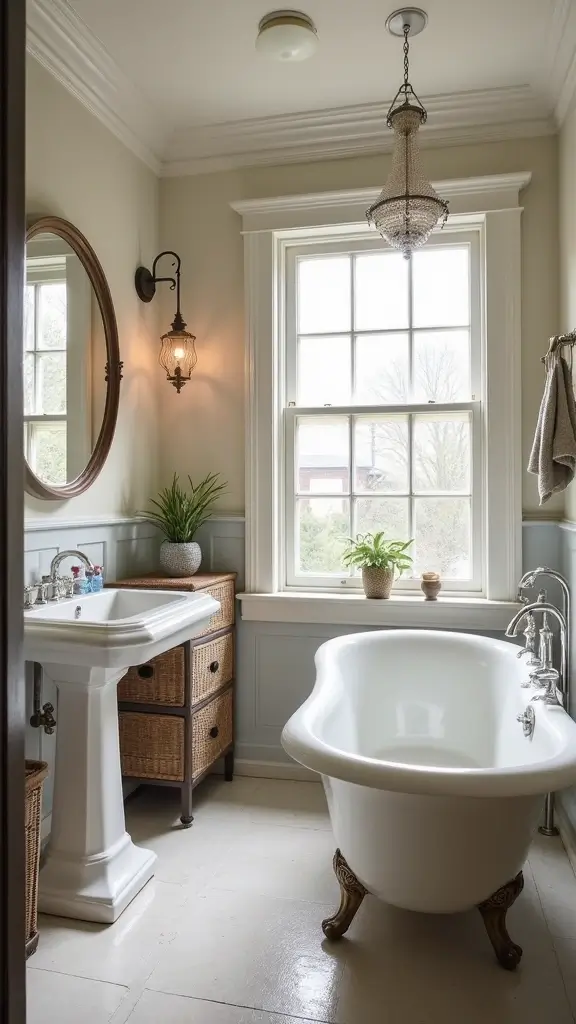 44 Bathroom Interior Design Modern Trends You’ll Love - 5. Vintage Meets Modern