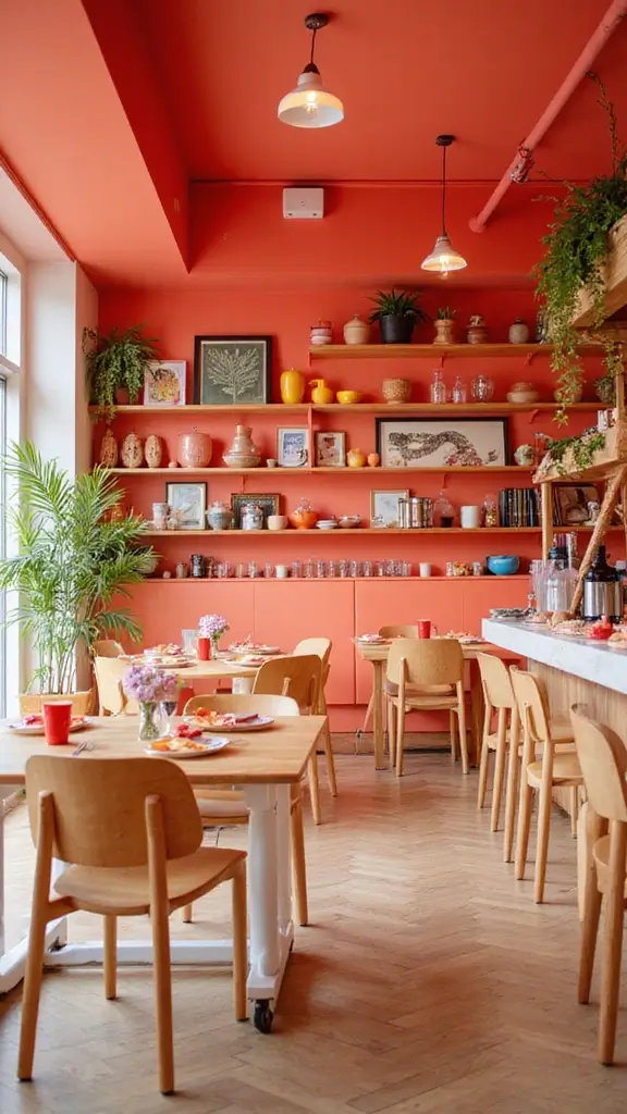 44 Dining Room Paint Colors That Change the Mood Instantly - 14. Bright Coral