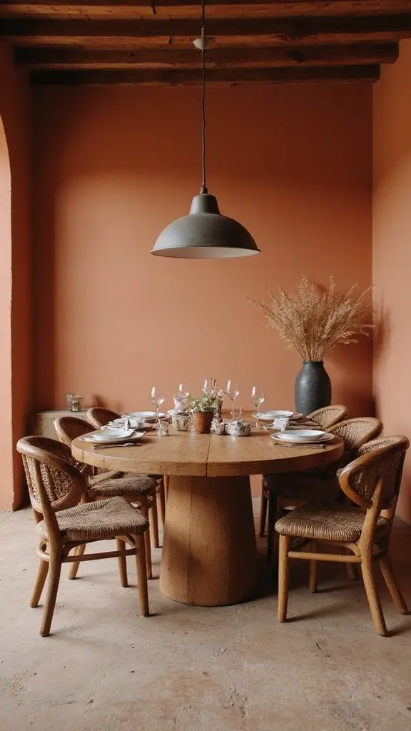 44 Dining Room Paint Colors That Change the Mood Instantly - 21. Warm Terracotta
