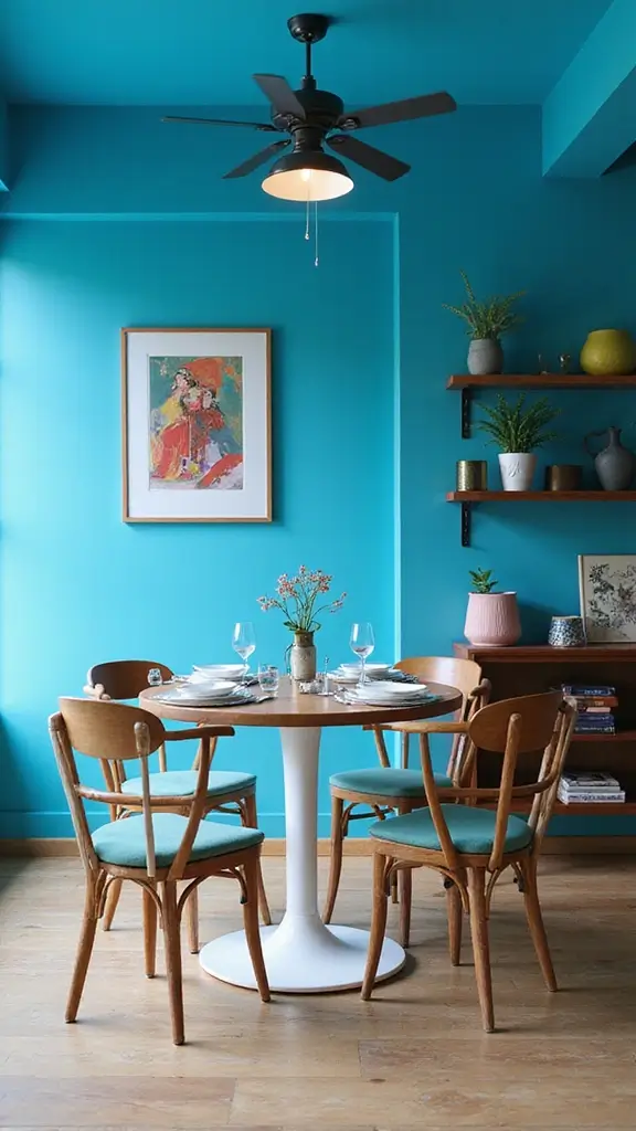 44 Dining Room Paint Colors That Change the Mood Instantly - 22. Electric Blue