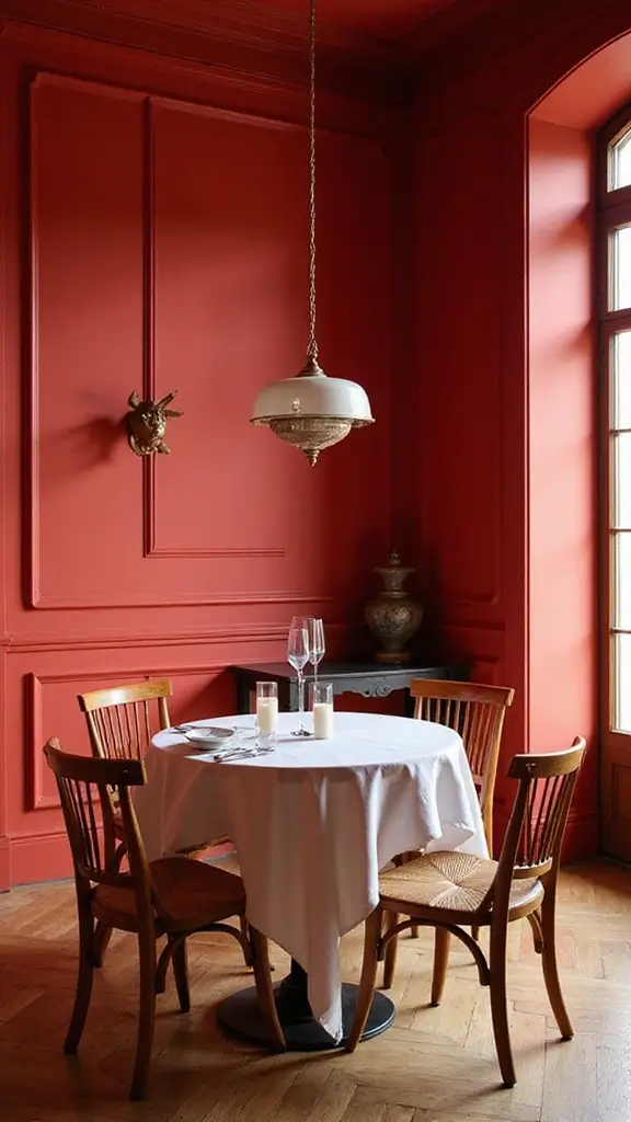 44 Dining Room Paint Colors That Change the Mood Instantly - 23. Classic Red