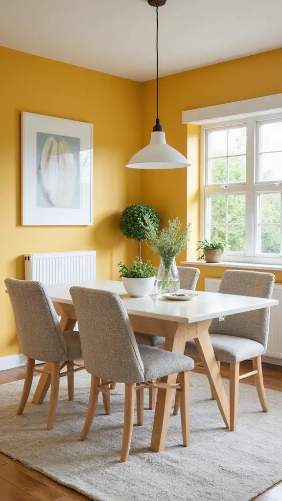 44 Dining Room Paint Colors That Change the Mood Instantly - 29. Honey Yellow