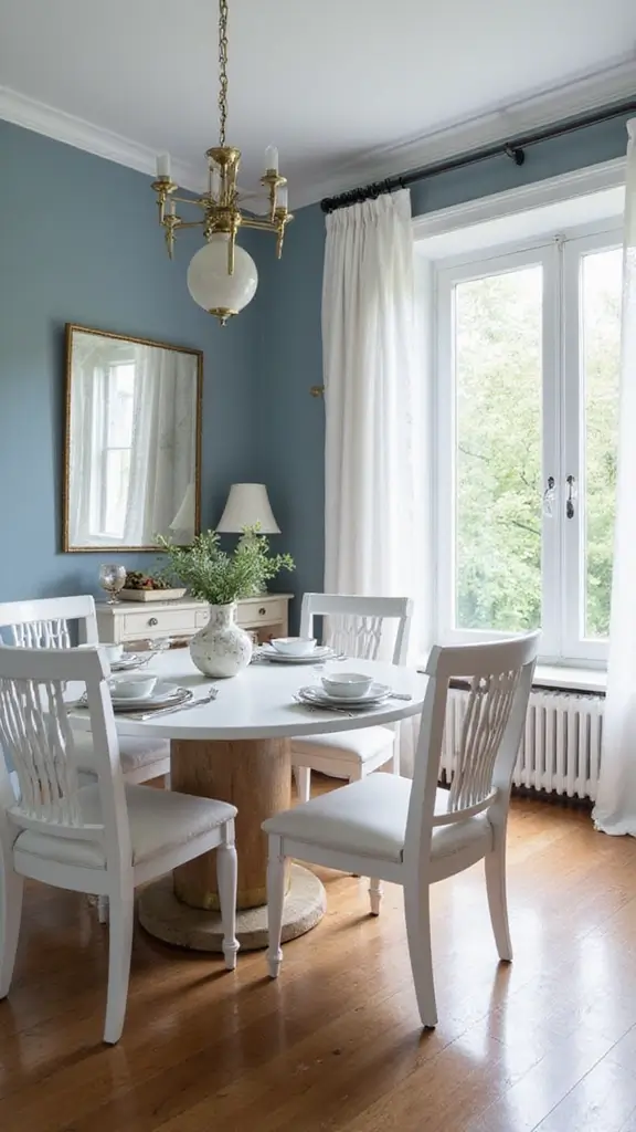 44 Dining Room Paint Colors That Change the Mood Instantly - 3. Dusty Blue