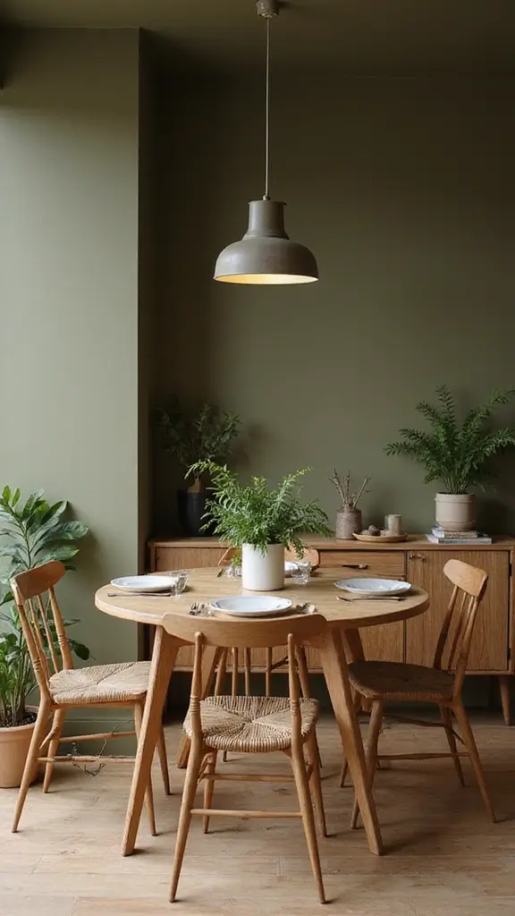 44 Dining Room Paint Colors That Change the Mood Instantly - 31. Olive Drab