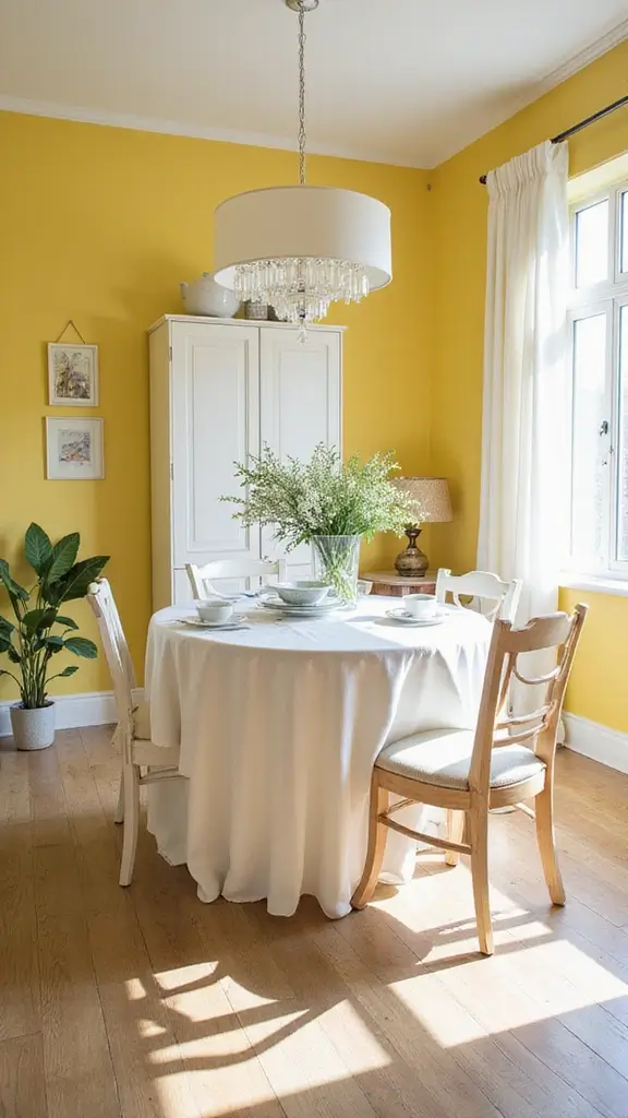 44 Dining Room Paint Colors That Change the Mood Instantly - 37. Lemon Yellow