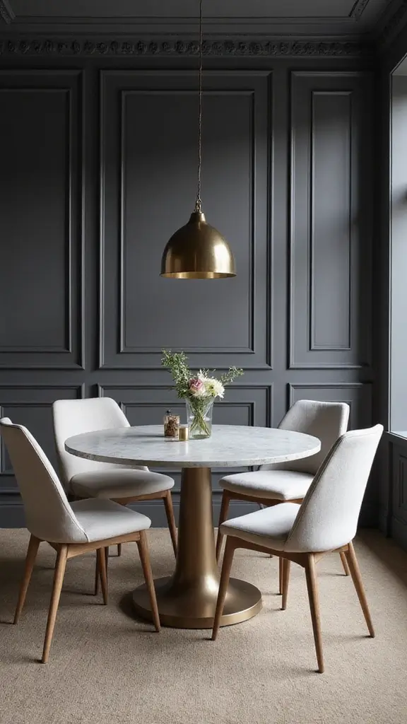 44 Dining Room Paint Colors That Change the Mood Instantly - 4. Charcoal Gray
