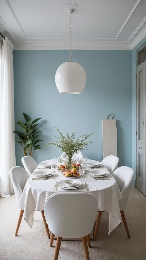 44 Dining Room Paint Colors That Change the Mood Instantly - 40. Light Indigo