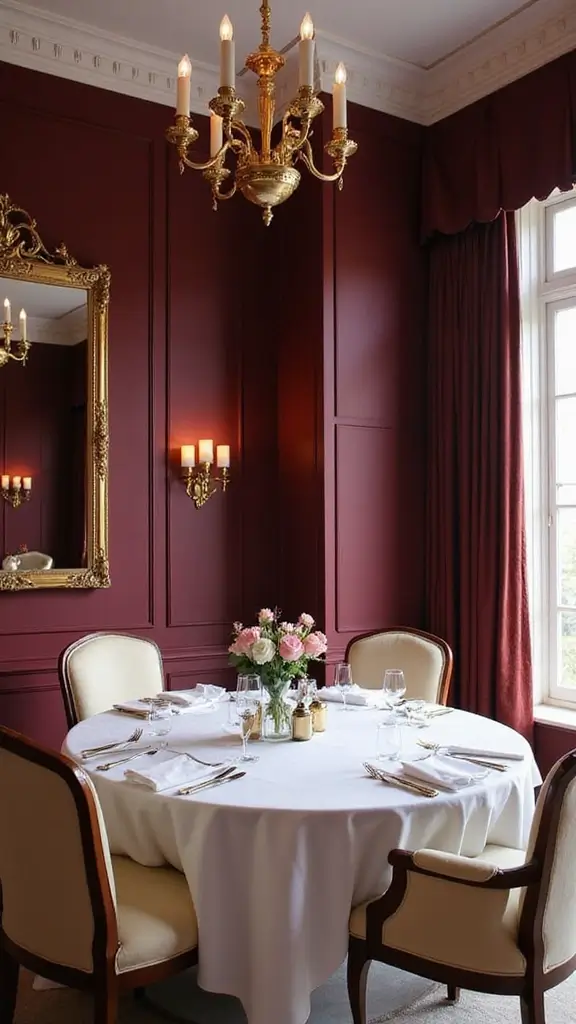 44 Dining Room Paint Colors That Change the Mood Instantly - 42. Deep Burgundy