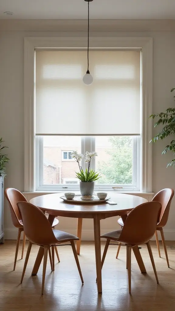 44 Dining Room Window Treatments That Complete the Space - 22. Eco-Friendly Sheer Shades