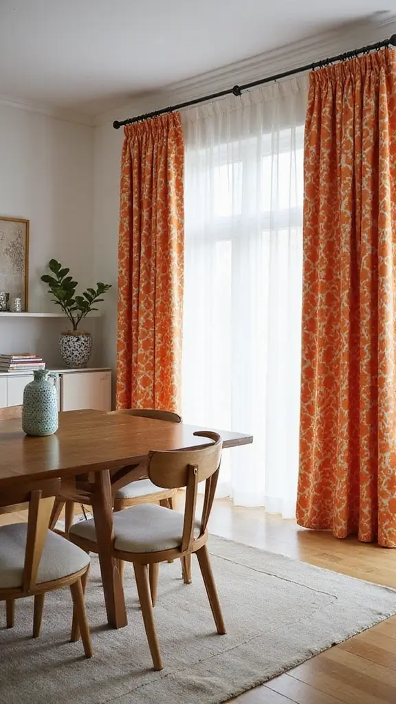 44 Dining Room Window Treatments That Complete the Space - 3. Recycled Polyester Drapes
