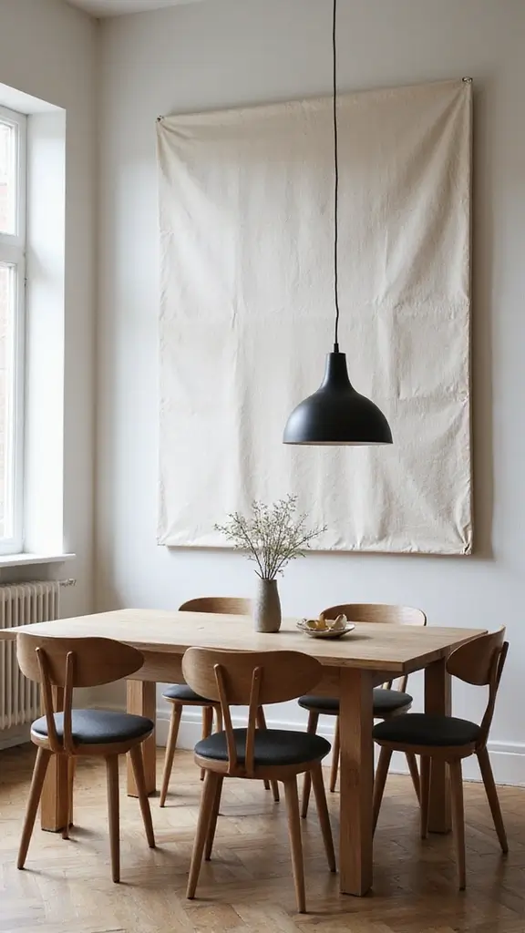 44 Dining Room Window Treatments That Complete the Space - 37. Sustainable Cotton Canvas Panels