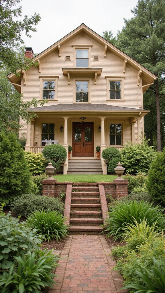 44 Home Painting Ideas Exterior Colors That Add Instant Charm - 29. Warm Beige