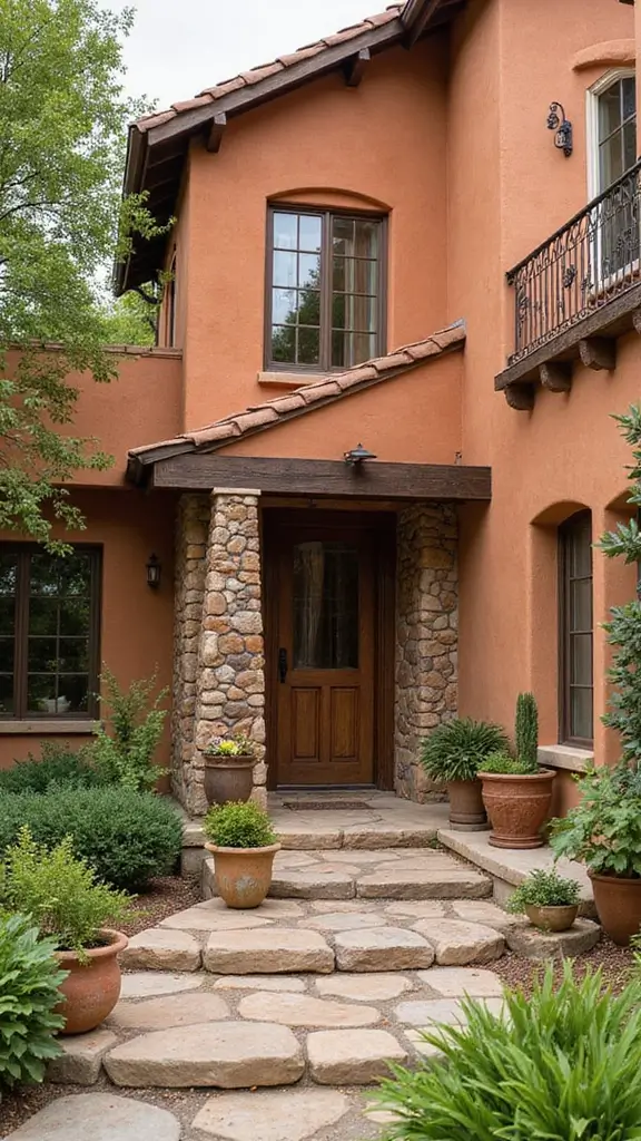 44 Home Painting Ideas Exterior Colors That Add Instant Charm - 3. Warm Terracotta